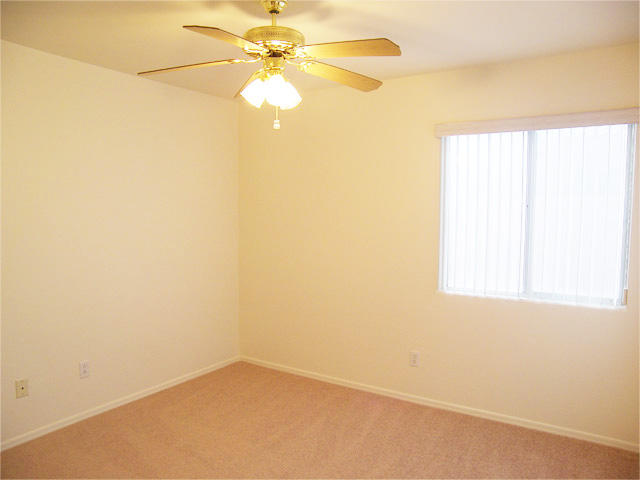 New carpet and ceiling fans in both guest rooms